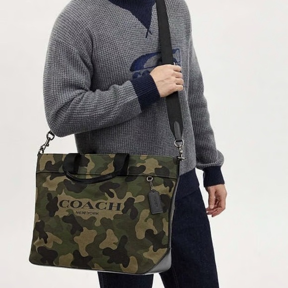 Coach Men's Green Camouflage Duffel Bag - Picture 5 of 5